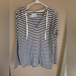 Navy & White long sleeve shirt